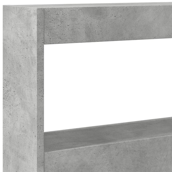 LED Kopfteil mit Ablage Betongrau 160 cm
