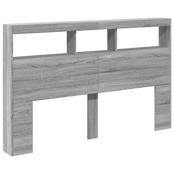 LED Kopfteil Grau Sonoma 160 cm