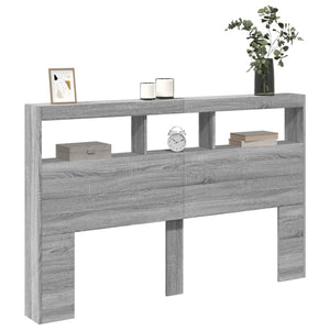 LED Kopfteil Grau Sonoma 160 cm