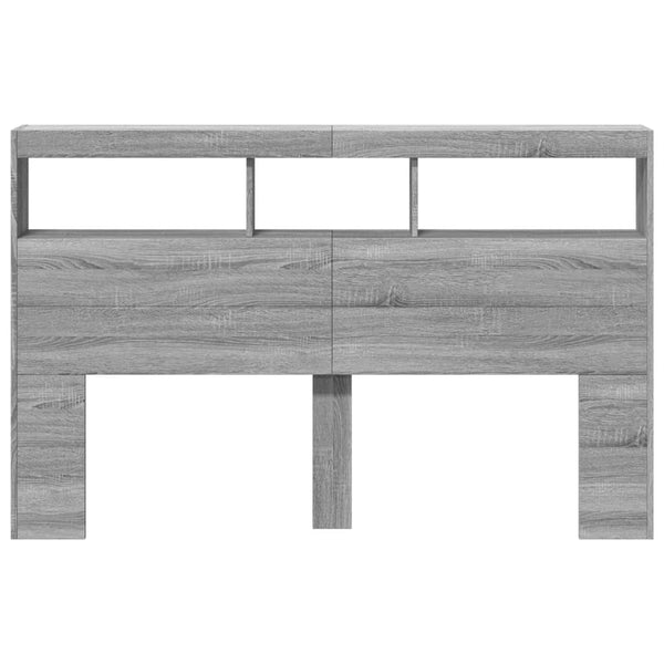 LED Kopfteil Grau Sonoma 160 cm