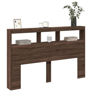 LED Kopfteil mit Ablage Eiche 160 cm