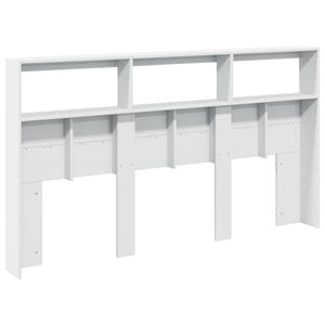 LED Kopfteil mit Ablagen, Weiß, 180 cm