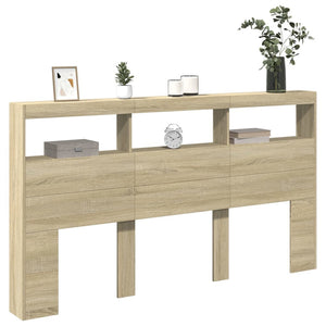 LED Kopfteil Sonoma Eiche 180 cm