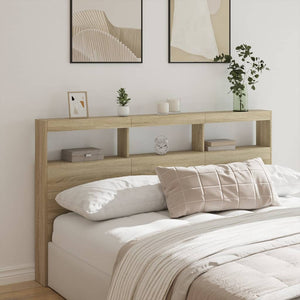 LED Kopfteil Sonoma Eiche 180 cm