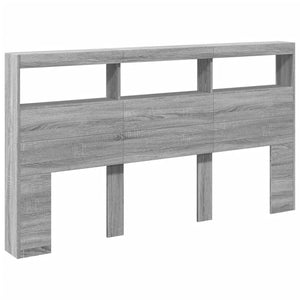 LED Kopfteil mit Ablage Grau 180 cm