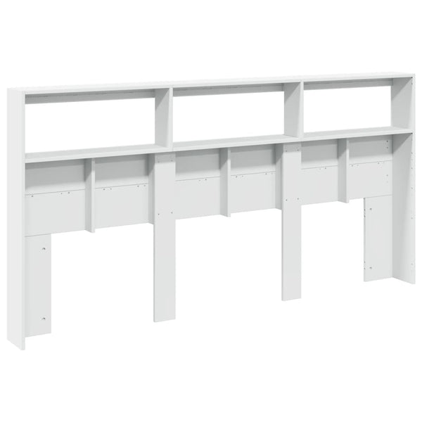 LED Kopfteil mit Ablagen, Weiß, 200 cm