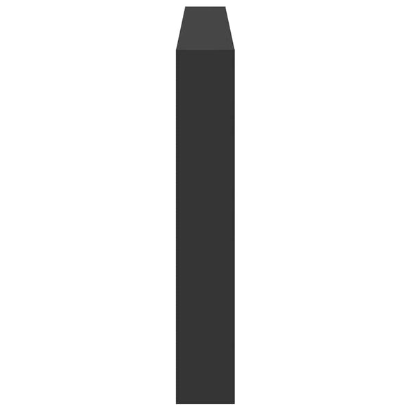 LED-Kopfteil mit Ablagen, Schwarz, 200 cm