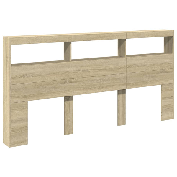 LED-Kopfteil Sonoma-Eiche 200 cm