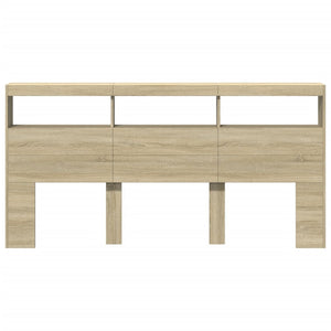 LED-Kopfteil Sonoma-Eiche 200 cm
