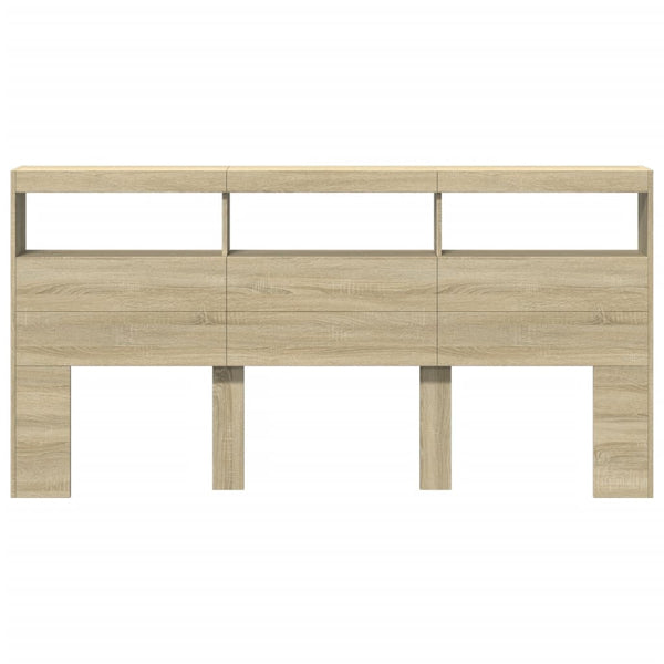 LED-Kopfteil Sonoma-Eiche 200 cm