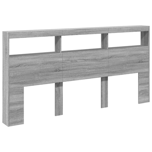 LED Kopfteil Grau Sonoma 200 cm