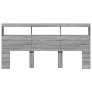 LED Kopfteil Grau Sonoma 200 cm