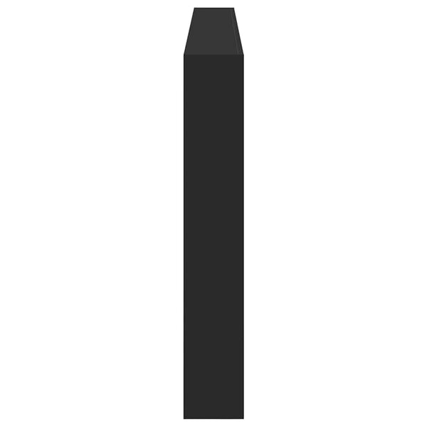 LED Kopfteil mit Ablagen, Schwarz, 220 cm