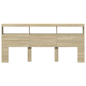LED Kopfteil Sonoma-Eiche 220cm