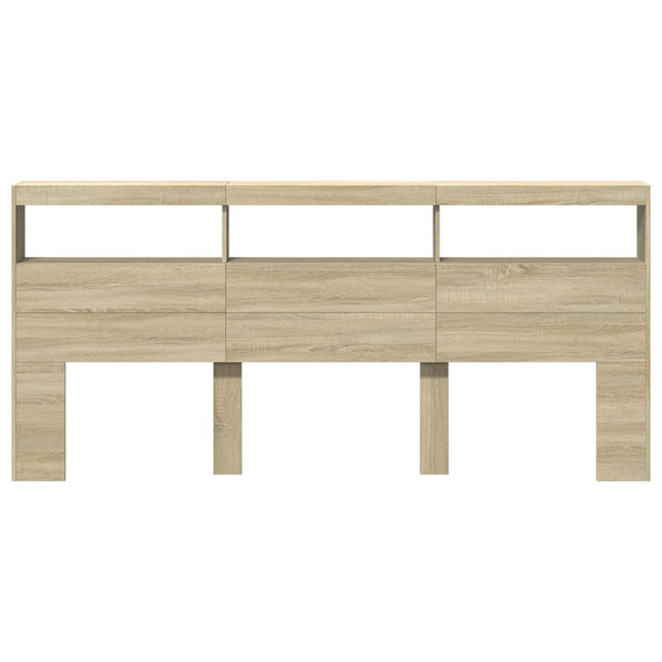 LED Kopfteil Sonoma-Eiche 220cm