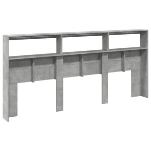 LED Kopfteil mit Ablage Betongrau 220 cm