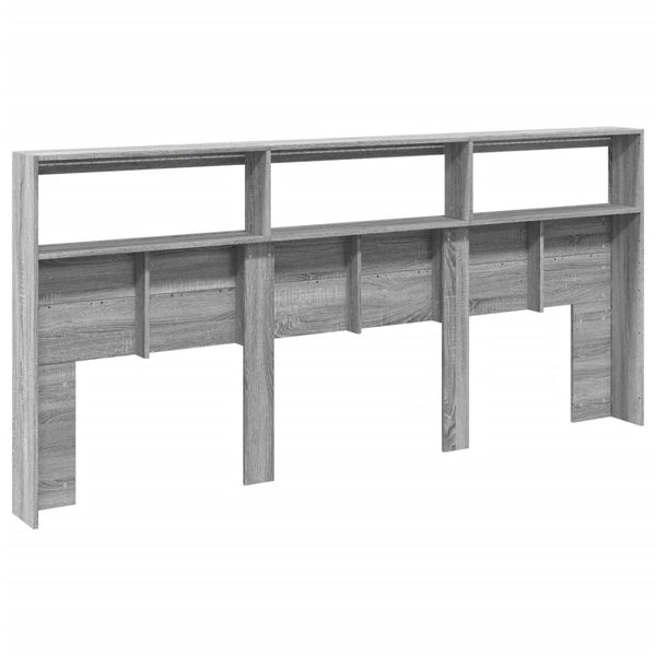 LED Kopfteil mit Ablage Grau Sonoma 220 cm