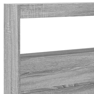 LED Kopfteil mit Ablage Grau Sonoma 220 cm