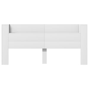 LED Kopfteil mit Ablagen, Weiß, 220 cm