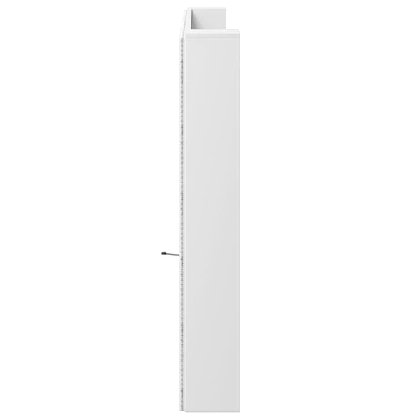 LED Kopfteil mit Ablagen, Weiß, 220 cm
