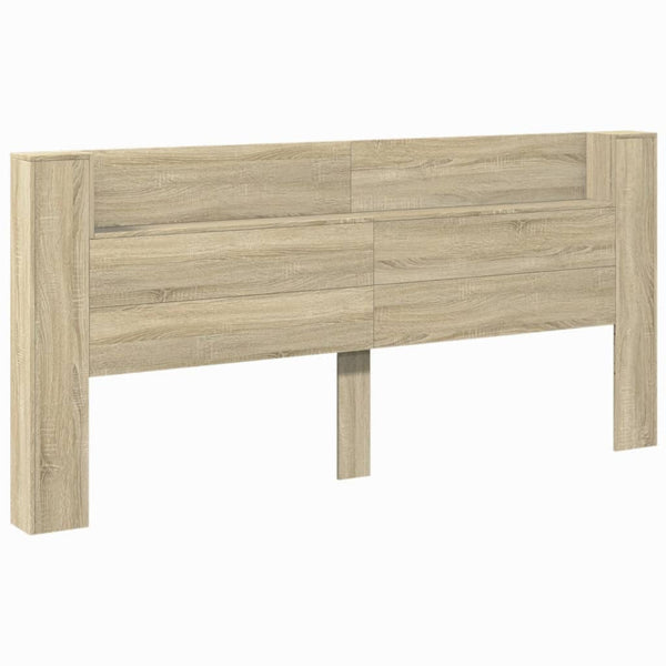 LED Kopfteil Sonoma-Eiche 220 cm