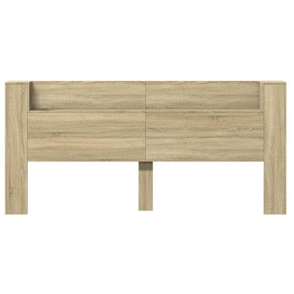 LED Kopfteil Sonoma-Eiche 220 cm