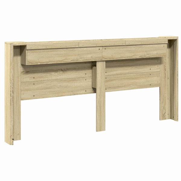 LED Kopfteil Sonoma-Eiche 220 cm