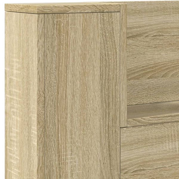 LED Kopfteil Sonoma-Eiche 220 cm