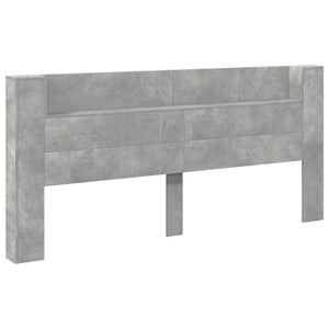 LED Kopfteil mit Ablage Betongrau 220 cm