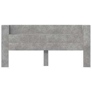 LED Kopfteil mit Ablage Betongrau 220 cm