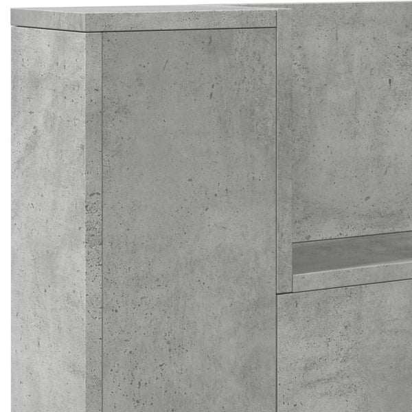 LED Kopfteil mit Ablage Betongrau 220 cm