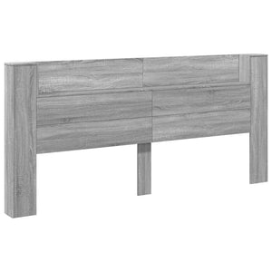 LED Kopfteil mit Ablage Grau Sonoma 220cm