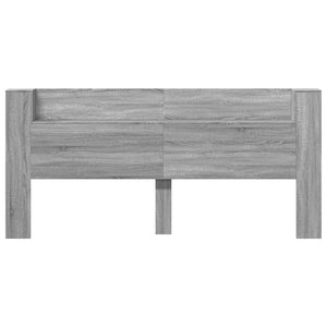 LED Kopfteil mit Ablage Grau Sonoma 220cm