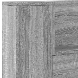 LED Kopfteil mit Ablage Grau Sonoma 220cm