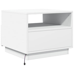 Couchtisch mit LED Weiß 50x49x40 cm