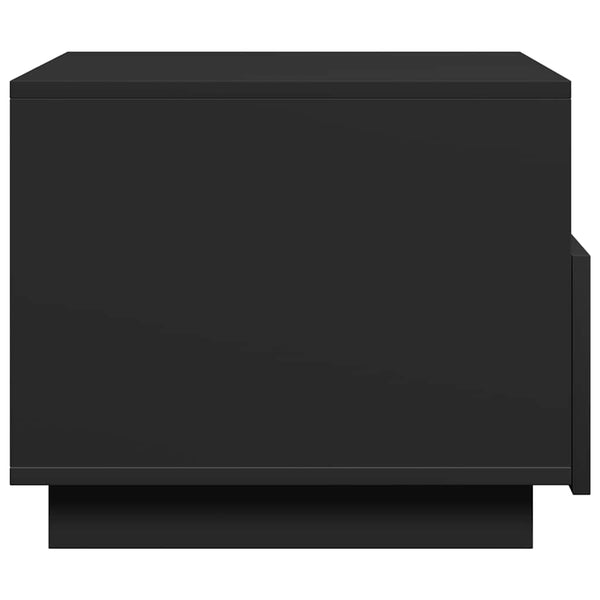 Couchtisch Schwarz mit LED-Leuchten 50x49x40 cm