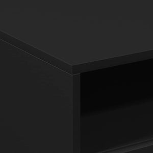 Couchtisch Schwarz mit LED-Leuchten 50x49x40 cm