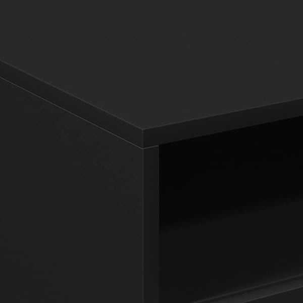 Couchtisch Schwarz mit LED-Leuchten 50x49x40 cm