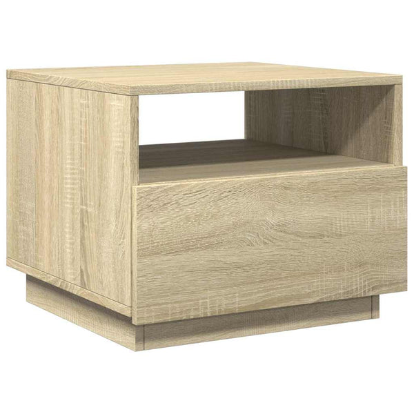 LED Couchtisch Sonoma Eiche 50x49x40 cm
