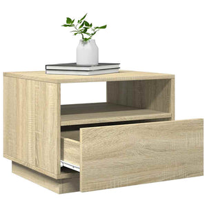 LED Couchtisch Sonoma Eiche 50x49x40 cm