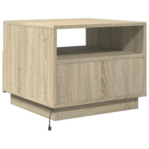 LED Couchtisch Sonoma Eiche 50x49x40 cm