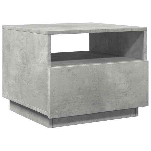 LED Couchtisch Betongrau 50x49x40 cm