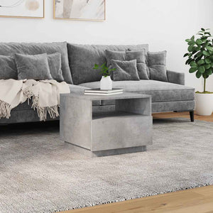 LED Couchtisch Betongrau 50x49x40 cm