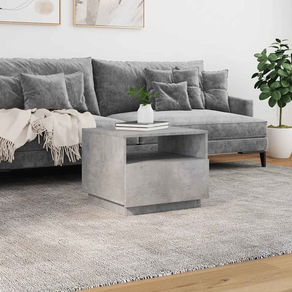 LED Couchtisch Betongrau 50x49x40 cm