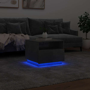 LED Couchtisch Betongrau 50x49x40 cm