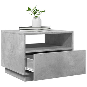 LED Couchtisch Betongrau 50x49x40 cm