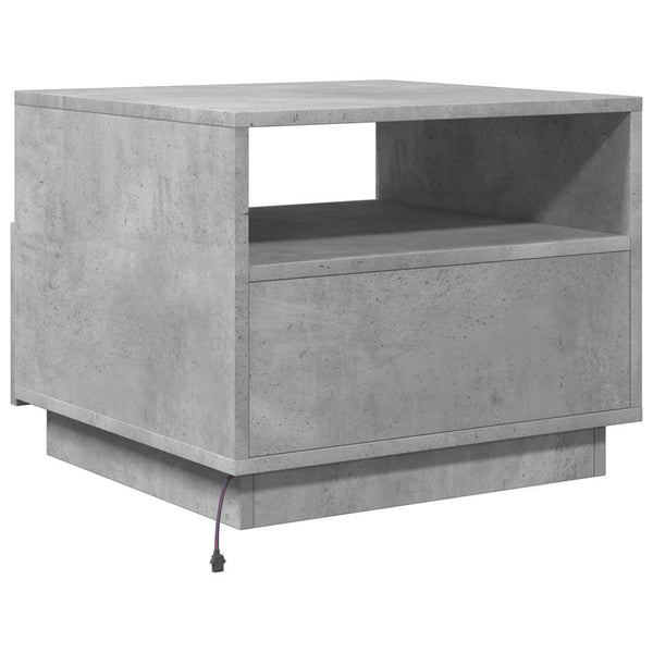 LED Couchtisch Betongrau 50x49x40 cm