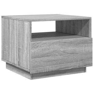 LED Couchtisch Grau Sonoma 50x49x40 cm