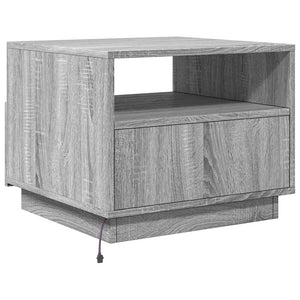 LED Couchtisch Grau Sonoma 50x49x40 cm