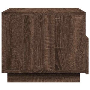 Couchtisch mit LED Braun Eichenoptik 50x49x40 cm